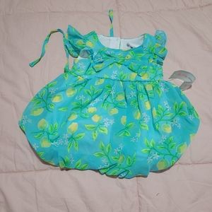 12M Infant Lemon Tree Blue Dress- New